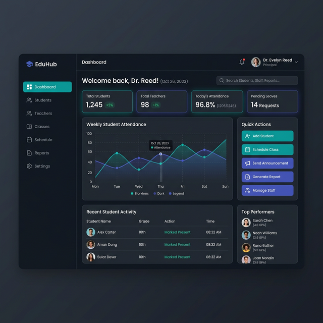 School Management Dashboard