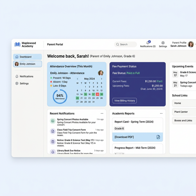 Parent Portal Preview
